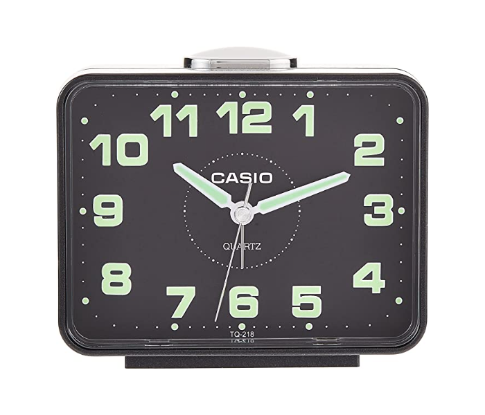 Casio TQ-218-1DF Analog Alarm Clock - Black - Zoom Image 2