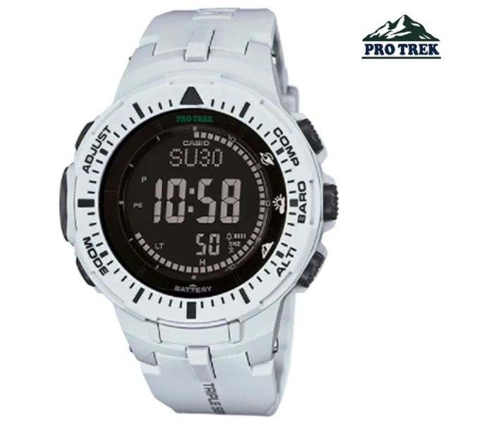 Casio PRG-300-7DR Digital Watch For Men - White - Zoom Image