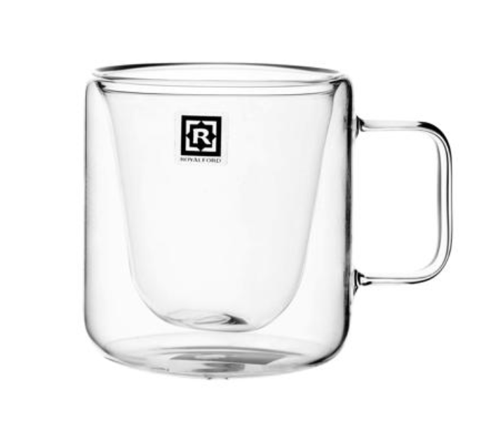 Royalford RF10571 200ml Borosilicate Glass 2 Piece Double Wall Mug Set - Zoom Image 3