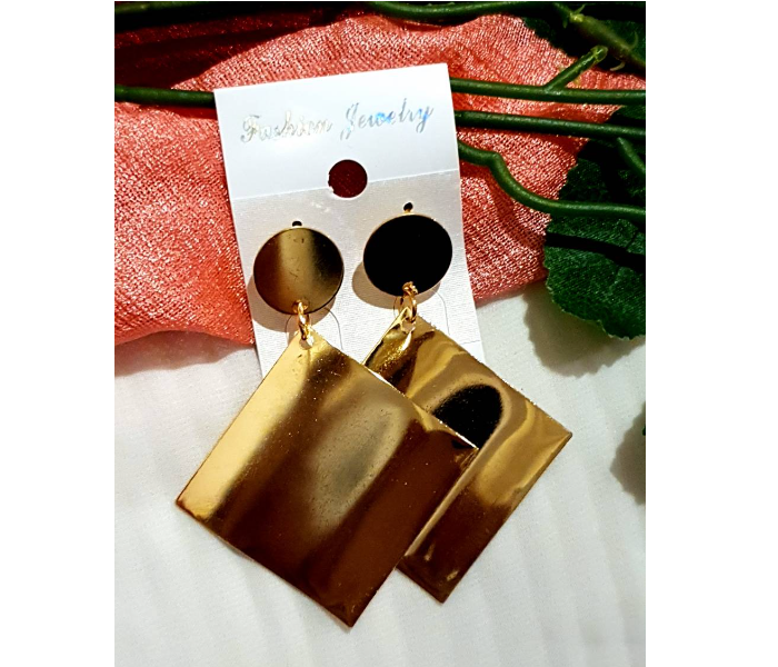 Strabella TSB23 Golden Metal Earrings for Women - Gold - Zoom Image