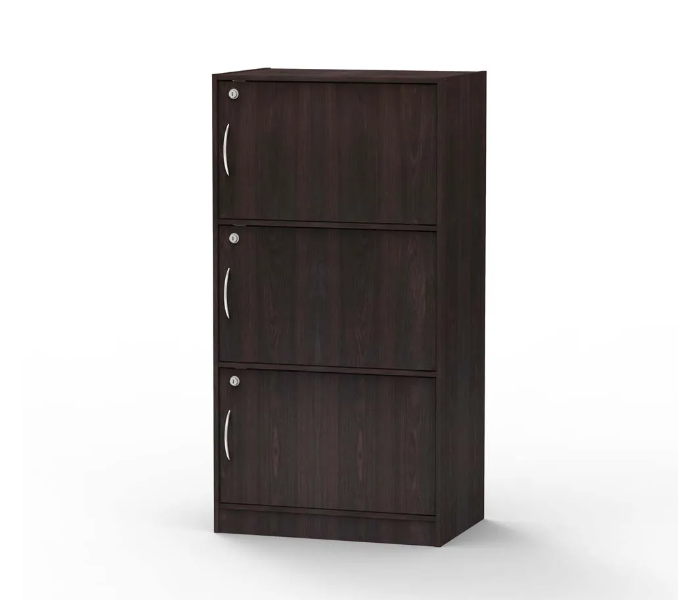 Danube Home Fino 3 Door Multipurpose Cabinet - Dark Brown - Zoom Image