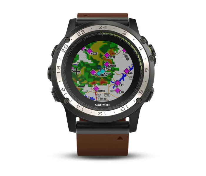 Garmin 010-01733-31 D2 Charlie Titanium Bezel with Leather and Silicone Bands - Zoom Image 3