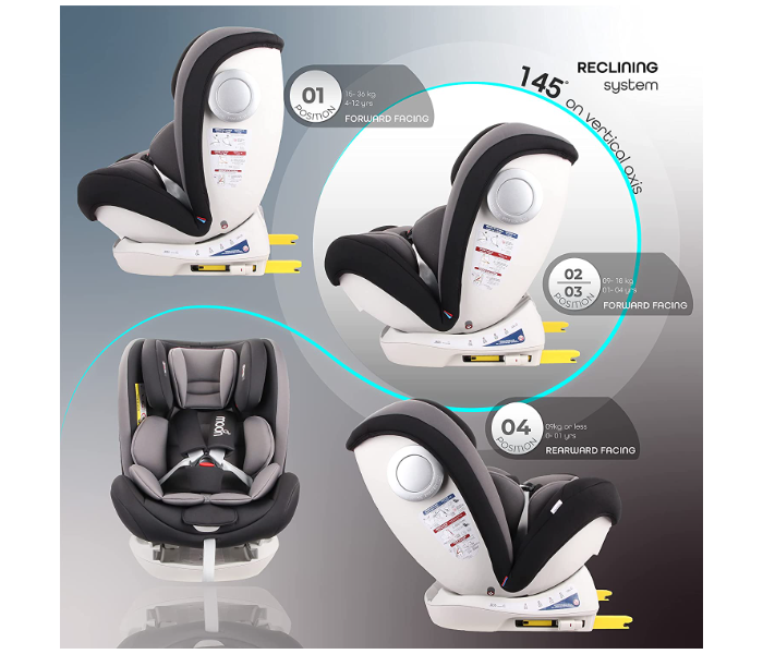 Moon MNNCSMT01 Melhor Convertiblle Combination Car Seat for Babies - Black - Zoom Image 3