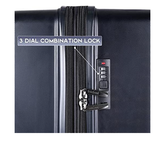 Para John PJTR4025 Pack of 4 Pieces Zin Trolley Luggage Set - Black - Zoom Image 6