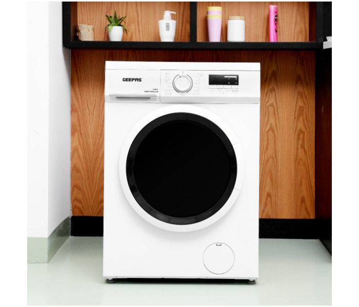 Geepas GWMF71200LCJ Front Load Washing Machine 1000rpm - White - Zoom Image 1