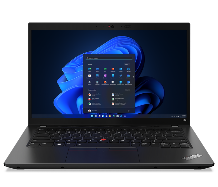 Lenovo 21C10008GR ThinkPad L14 Gen 3 14 Inch FHD Intel Core i5-1235U Processor 8GB DDR4 RAM 256GB SSD Integrated Intel Iris Xe Graphics Windows 11 Pro 64 - Black - Zoom Image 1