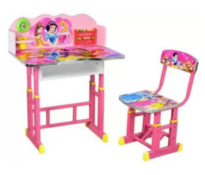 Galaxy Princess Melamine Series Engineered Wood Study Table for Kids - Pink - Zoom Image 1