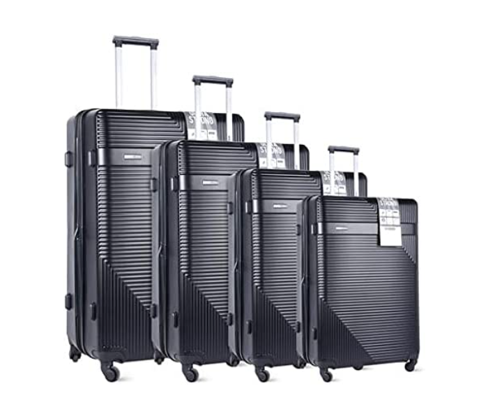 Para John PJTR4025 Pack of 4 Pieces Zin Trolley Luggage Set - Black - Zoom Image 1