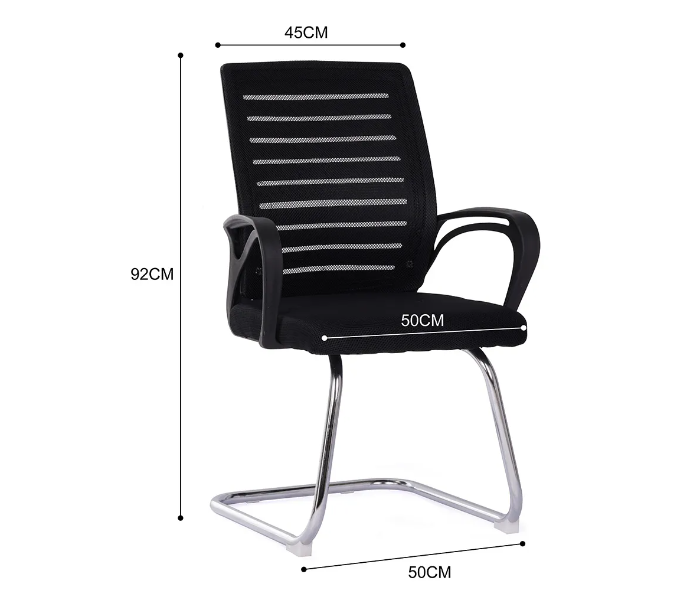 Danube Home Marvel Visitor Office Chair - Black - Zoom Image 4