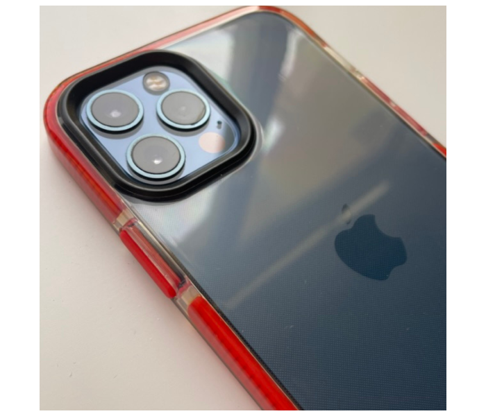 Protective Transparent Mobile Case with Red Bumpers For iPhone 12 Pro - Zoom Image 5