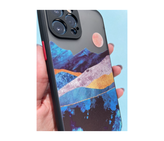 Matt Translucent Sunset Art Print Mobile Case For iPhone 12 Mini - Zoom Image 3