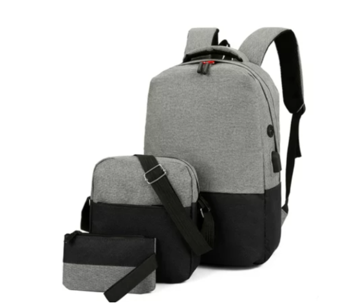 FN Set of 3 Pieces Business Laptop Backpack - Black - Zoom Image 1