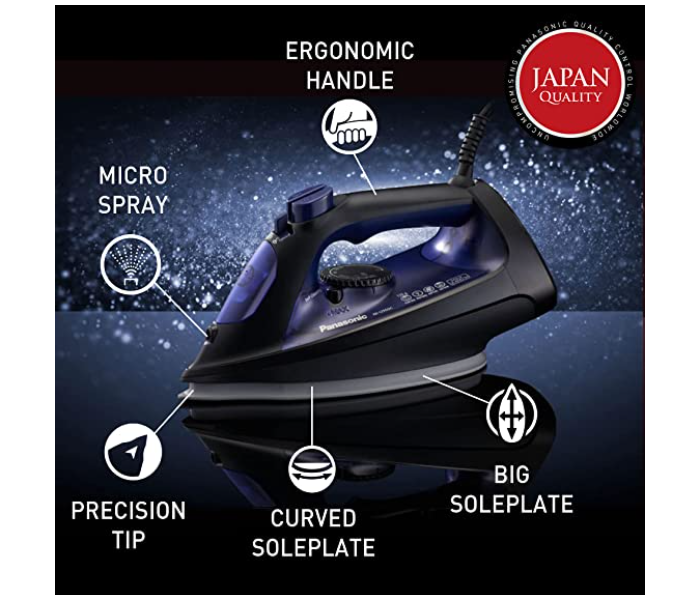 Panasonic NI U 550 2400 Watts Steam Iron - Black - Zoom Image 2