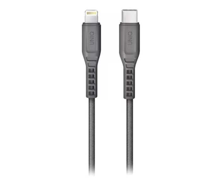 Uniq Flex 1.2Meter Usb C To Lightning Strain Relief Cable - Charcoal - Zoom Image 1