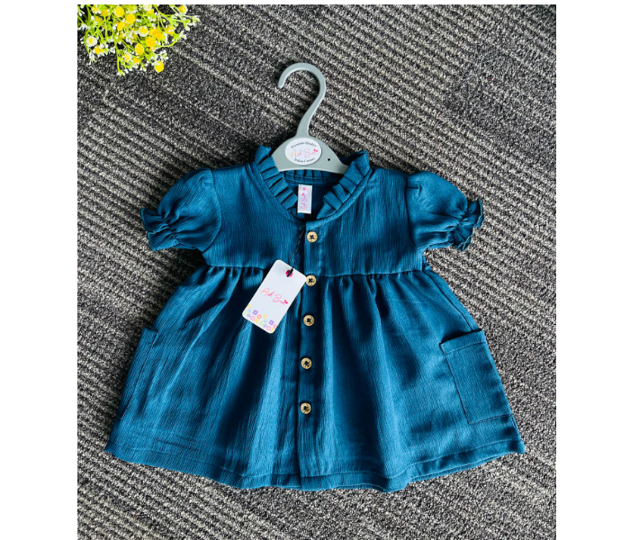 Ash Bae FR025SXL Bella Mist Blue XL Frock for Babies - Blue - Zoom Image