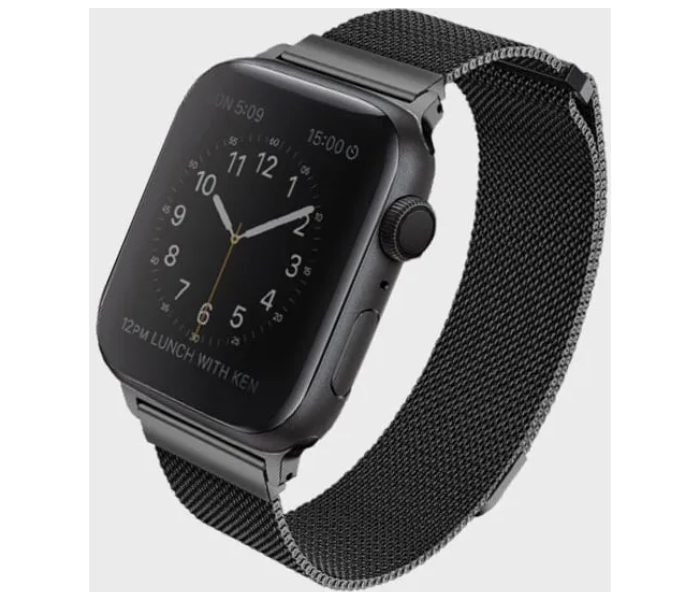 Uniq Dante Apple Watch Series 4 Mesh 40mm Steel Strap - Midnight Black - Zoom Image