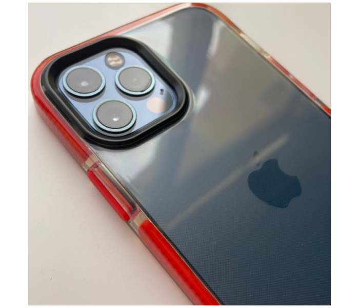 Protective Transparent Mobile Case with Red Bumpers For iPhone 13 - Zoom Image 5