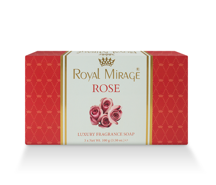 Royal Mirage Pack of 3 100gm Rose Soap - Zoom Image