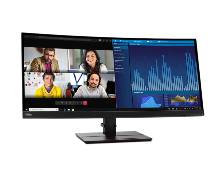 Lenovo 62CCRAT3UK ThinkVision P34w-20 34.14 Inch Monitor - Black - Zoom Image 1