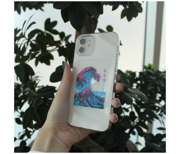 Transparent The Great Wave off Kanagawa Art Print Design 2 Mobile Case For iPhone 12 Mini - Zoom Image 1