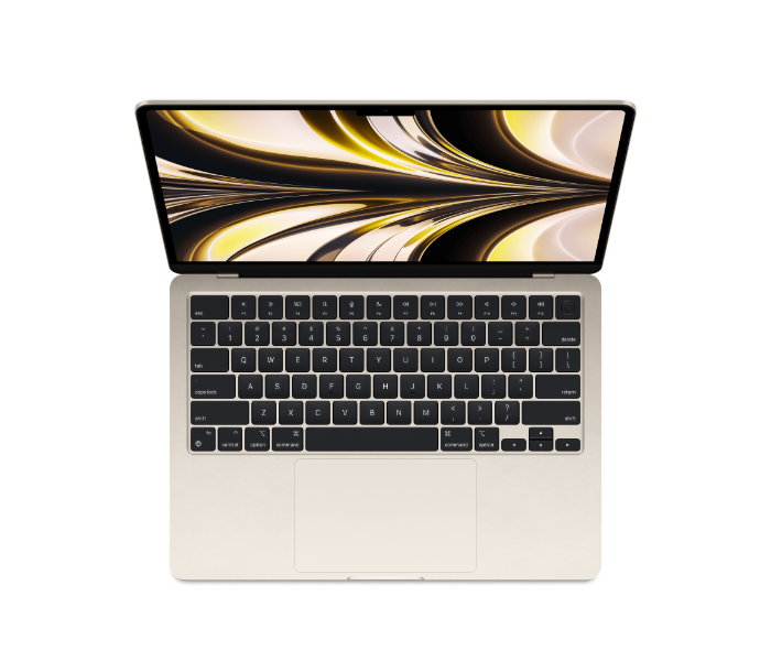 Apple MacBook AIR MLY13 2022 13 Inch M2 Chip 8GB RAM 256GB SSD English Keyboard - Starlight - Zoom Image 2