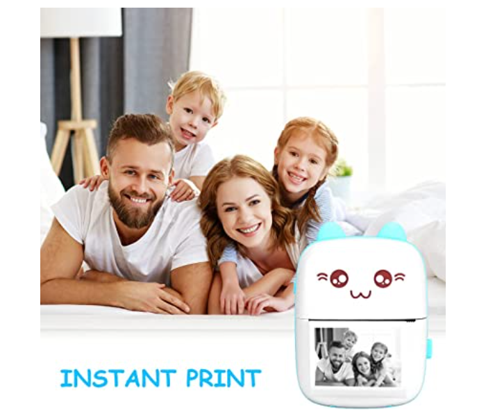 Galaxy Ocean Inkless Pocket Label Mini Printer Lychee Instant Photo Printer - White - Zoom Image 5