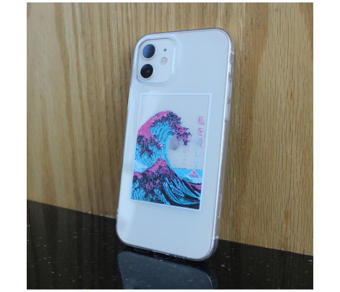 Transparent The Great Wave off Kanagawa Art Print Design 2 Mobile Case For iPhone 13 Mini - Zoom Image 2