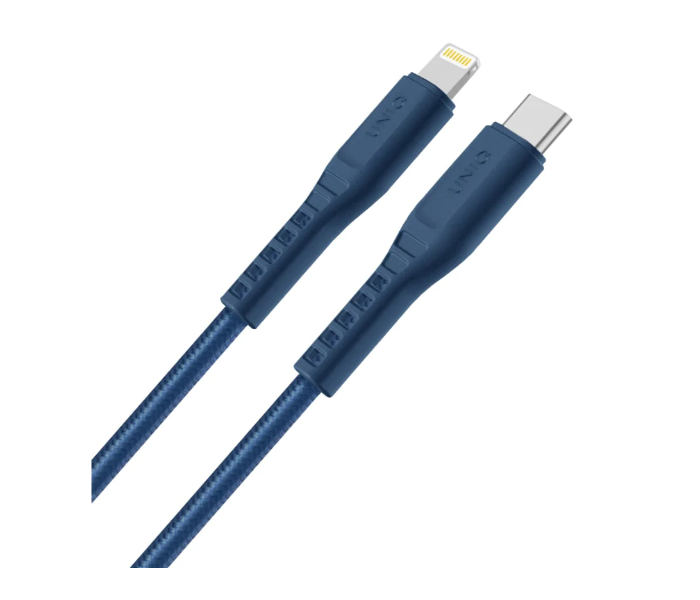 Uniq Flex 1.2Meter Usb C To Lightning Strain Relief Cable - Blue - Zoom Image 2