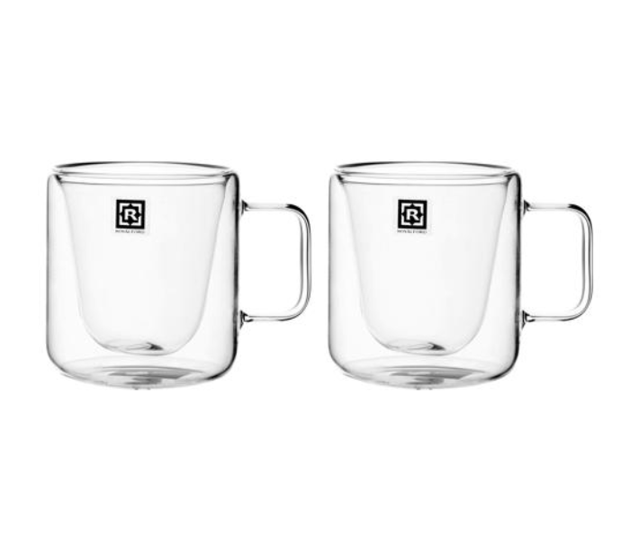 Royalford RF10571 200ml Borosilicate Glass 2 Piece Double Wall Mug Set - Zoom Image 4