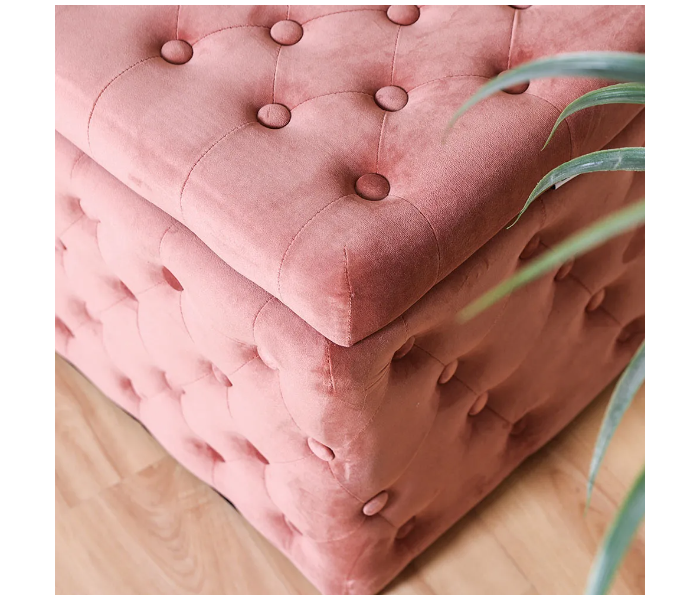 Danube Home Randyl Storage Ottoman - Dusty Rose - Zoom Image 5