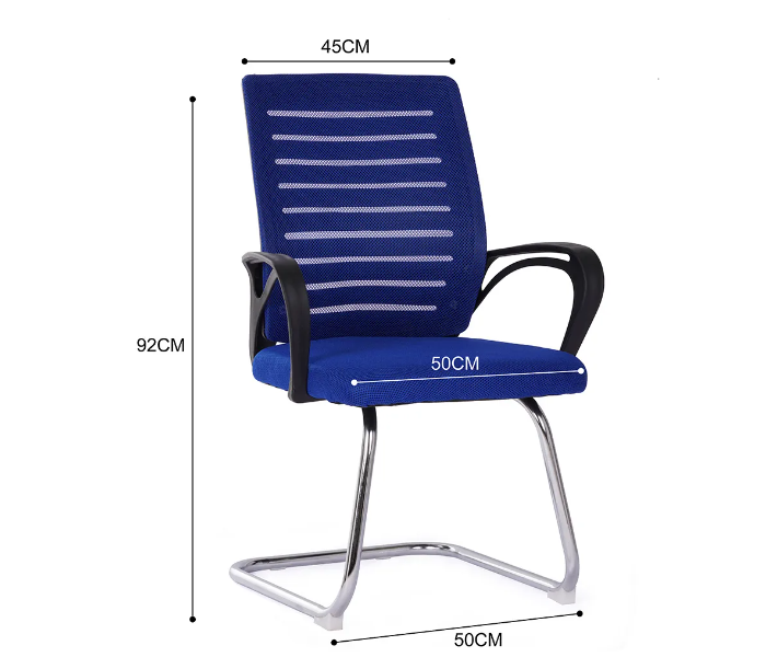 Danube Home Marvel Visitor Office Chair - Blue - Zoom Image 3