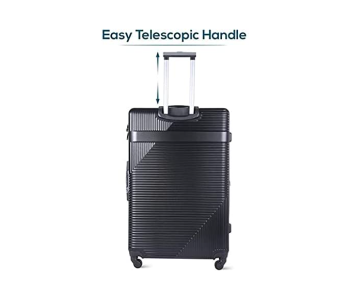 Para John PJTR4025 Pack of 4 Pieces Zin Trolley Luggage Set - Black - Zoom Image 7