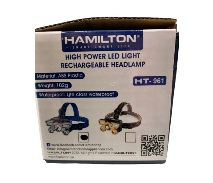 Hamilton HT-961 5 Head High Power Rechargeable Head Lamp - Black - Zoom Image 7