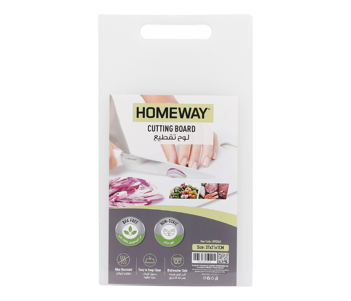 Homeway HW2063 Plastic Cutting Board - White - Zoom Image