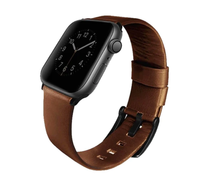 Uniq Mondain Apple Watch 4 Genuine Leather 44mm Strap - Sepia - Zoom Image