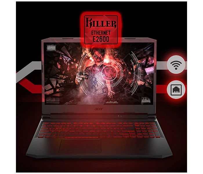 ACER NITRO AN515-NH-QBSEM-006 BLK 15.6 Inch QHD AMD RYZEN 9 5900H Processor 32GB RAM 1TB SSD 8GB NVIDIA GeForce RTX 3080 Graphics Windows 11 Home with Headset Mouse and Mouse Pad - Black - Zoom Image 2