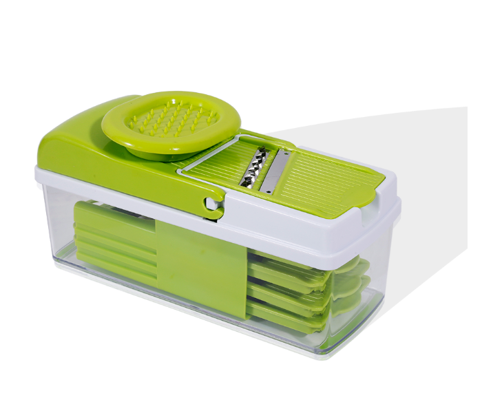 Homeway HW2094 Multifunctional Vegetable Chopper - Green and White - Zoom Image 1