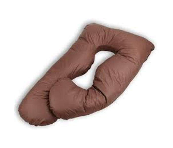 Pregnancy Pillow with 5 Area Support for Women - Dark Brown - Zoom Image