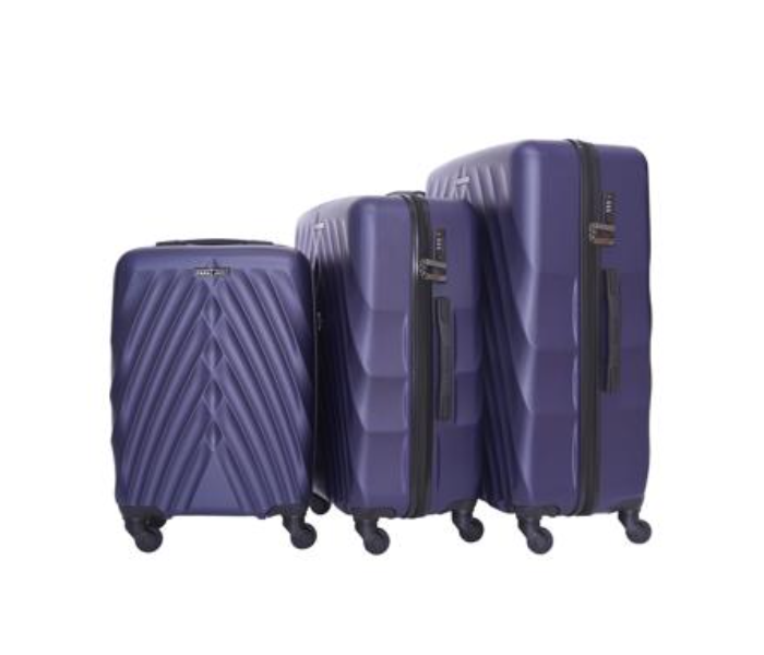 Para John PJTR3045 3 Pieces Abs Rolling Trolley Luggage Set - Navy - Zoom Image 1