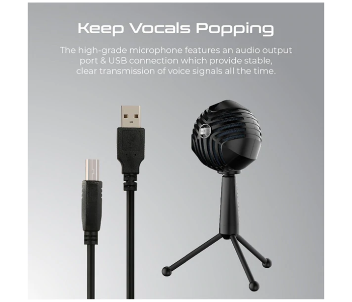 Vertux DXB000109 Sphere Recording Microphone - Black - Zoom Image 2