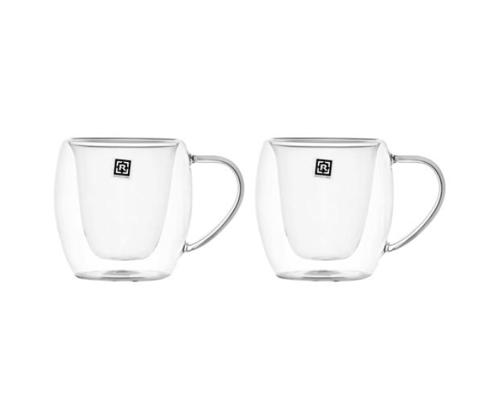 Royalford RF10527 150ml Borosilicate Glass 2 Piece Double Wall Mug Set - Zoom Image 3