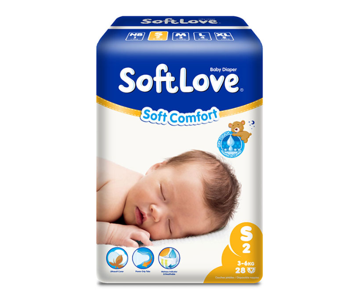 Softlove Pack of 28s Soft Comfort Small Baby Diaper - Zoom Image 1