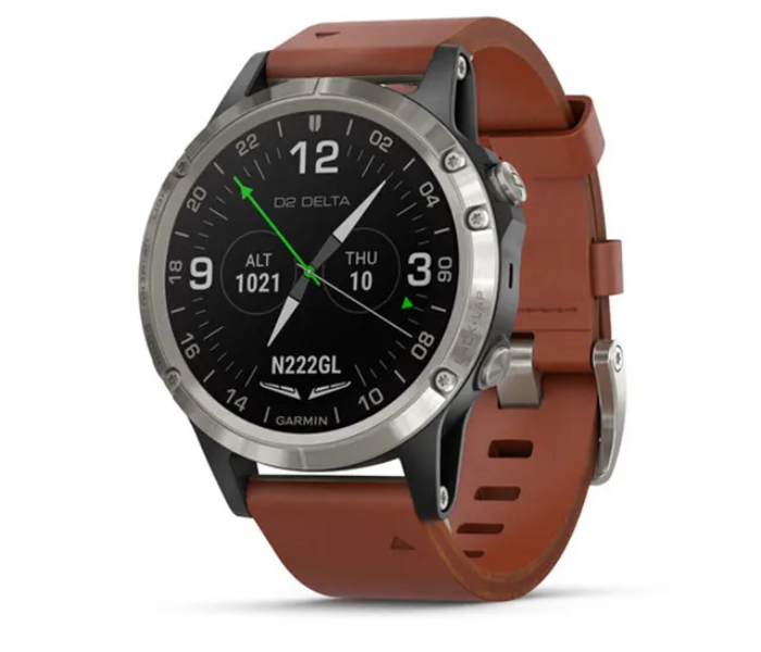 Garmin 010-01988-31 D2 Delta Aviator Watch with Brown Leather Band - Zoom Image 1