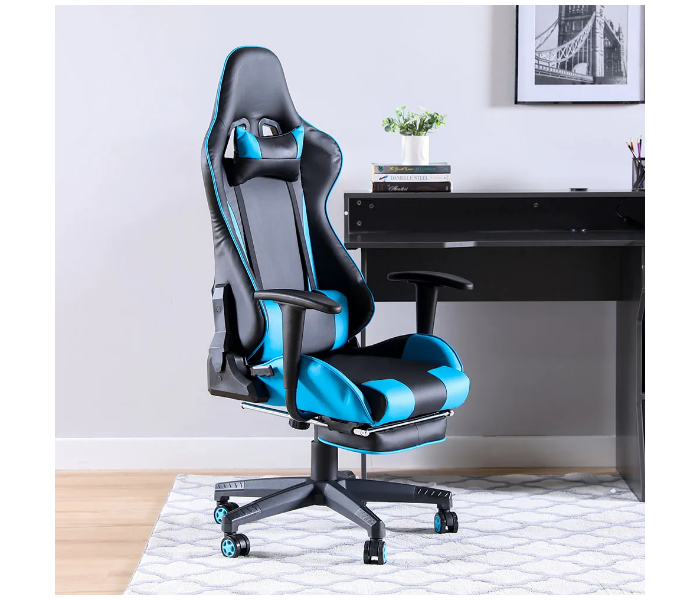 Danube Home Ferrari High Back Office Chair - Black and Blue - Zoom Image 1