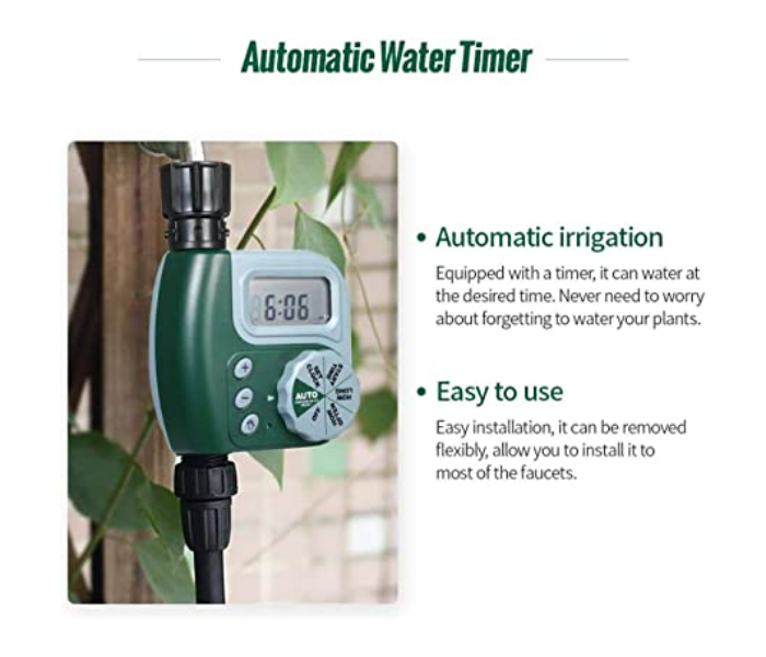  Galaxy Ocean Automatic Water Timer Outdoor Garden Irrigation Controller - Green - Zoom Image 6