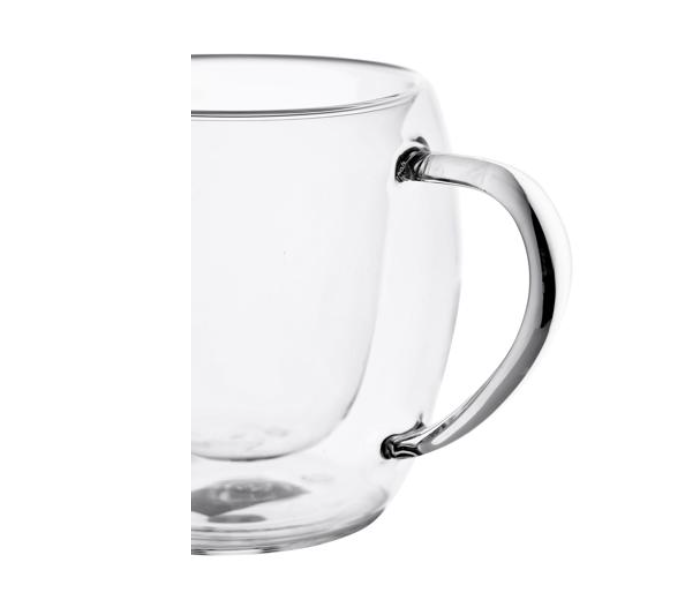 Royalford RF10570 80ml Borosilicate Glass 4 Piece Double Wall Mug Set - Zoom Image 4