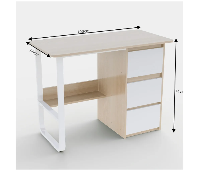 Danube Home Dario Office Table - White - Zoom Image 3