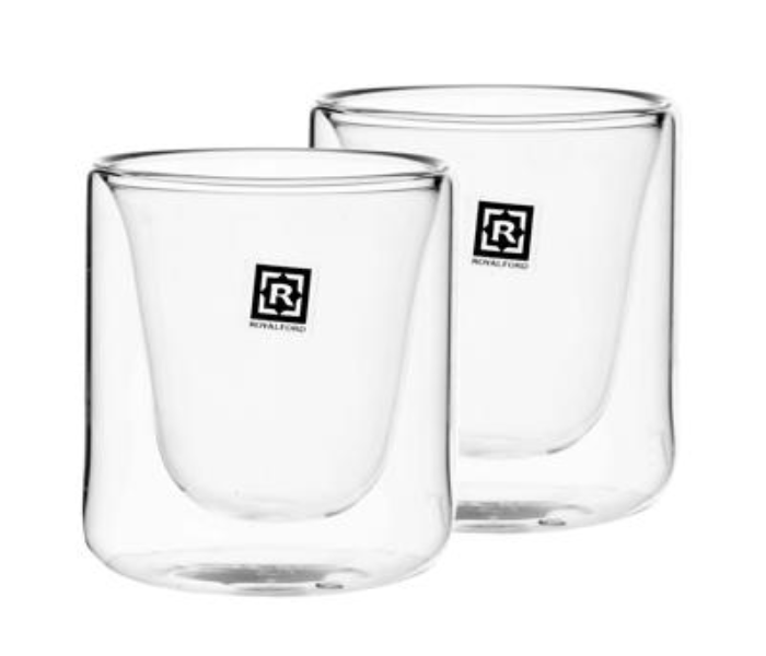 Royalford RF10569 200ml Borosilicate Glass 2 Piece Double Wall Cup Set - Zoom Image 4