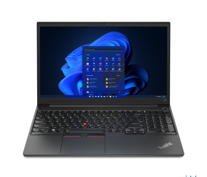 Lenovo 21E600ATGR ThinkPad E15 Gen4 15.6 Inch FHD Intel Core i5-1235U Processor 8GB DDR4 RAM 512GB SSD 2GB NVIDIA GeForce MX550 GDDR6 DOS with Bag - Black - Zoom Image 1