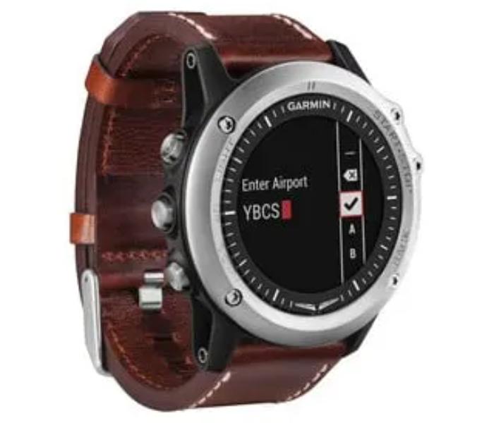 Garmin 010-01338-30 D2 Bravo GPS Pilot Watch with Brown Leather Band - Zoom Image 3